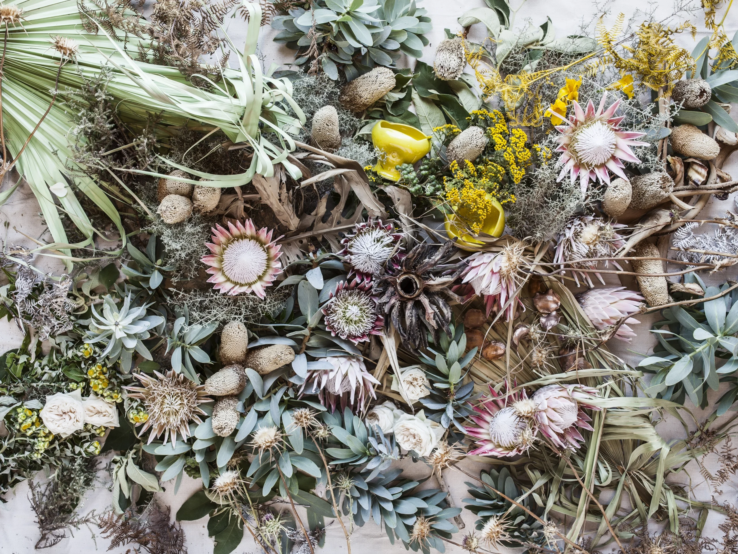 Fleur Le Cordeur FLC10 Flower arrangement, Proteas Orms Printroom