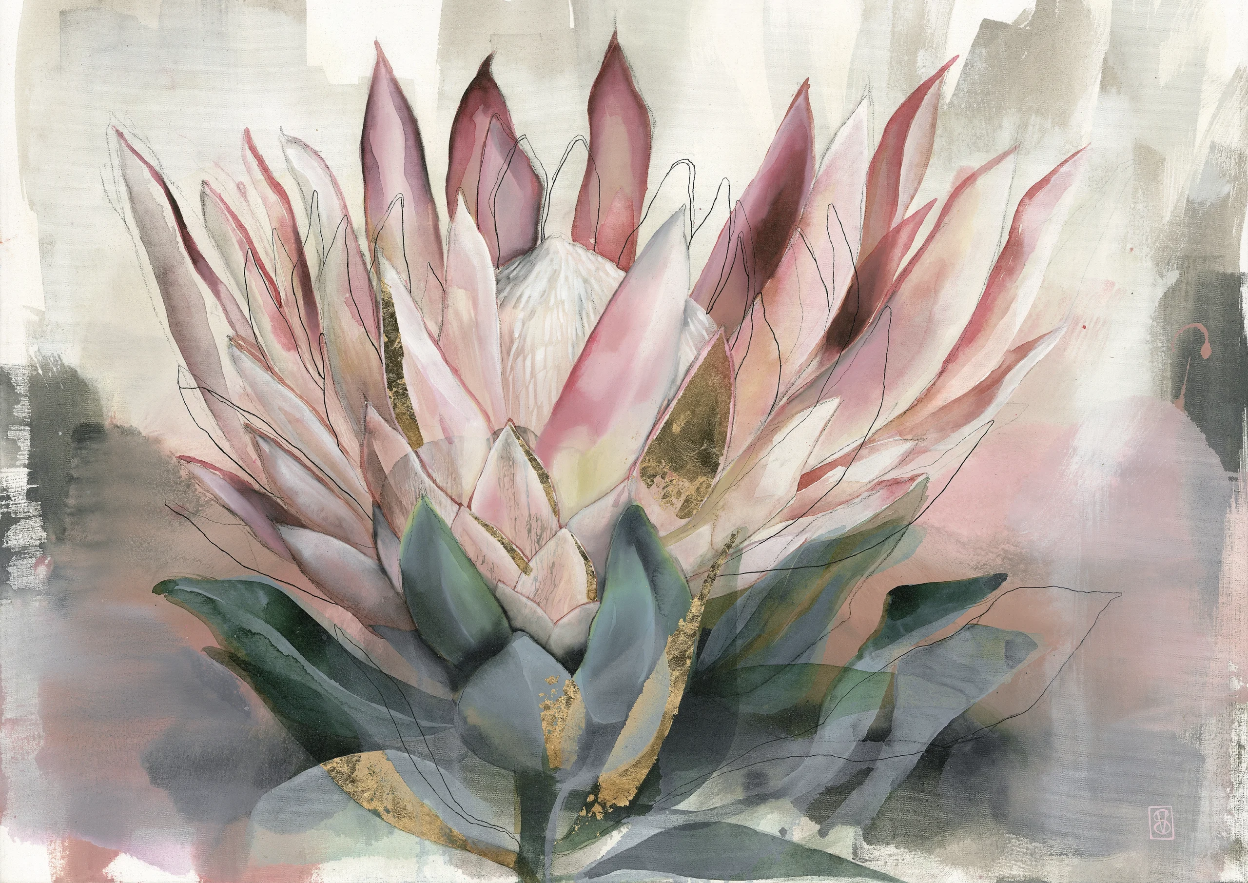 Vicky Sanders Collection VS07 Protea print, Orms Printroom