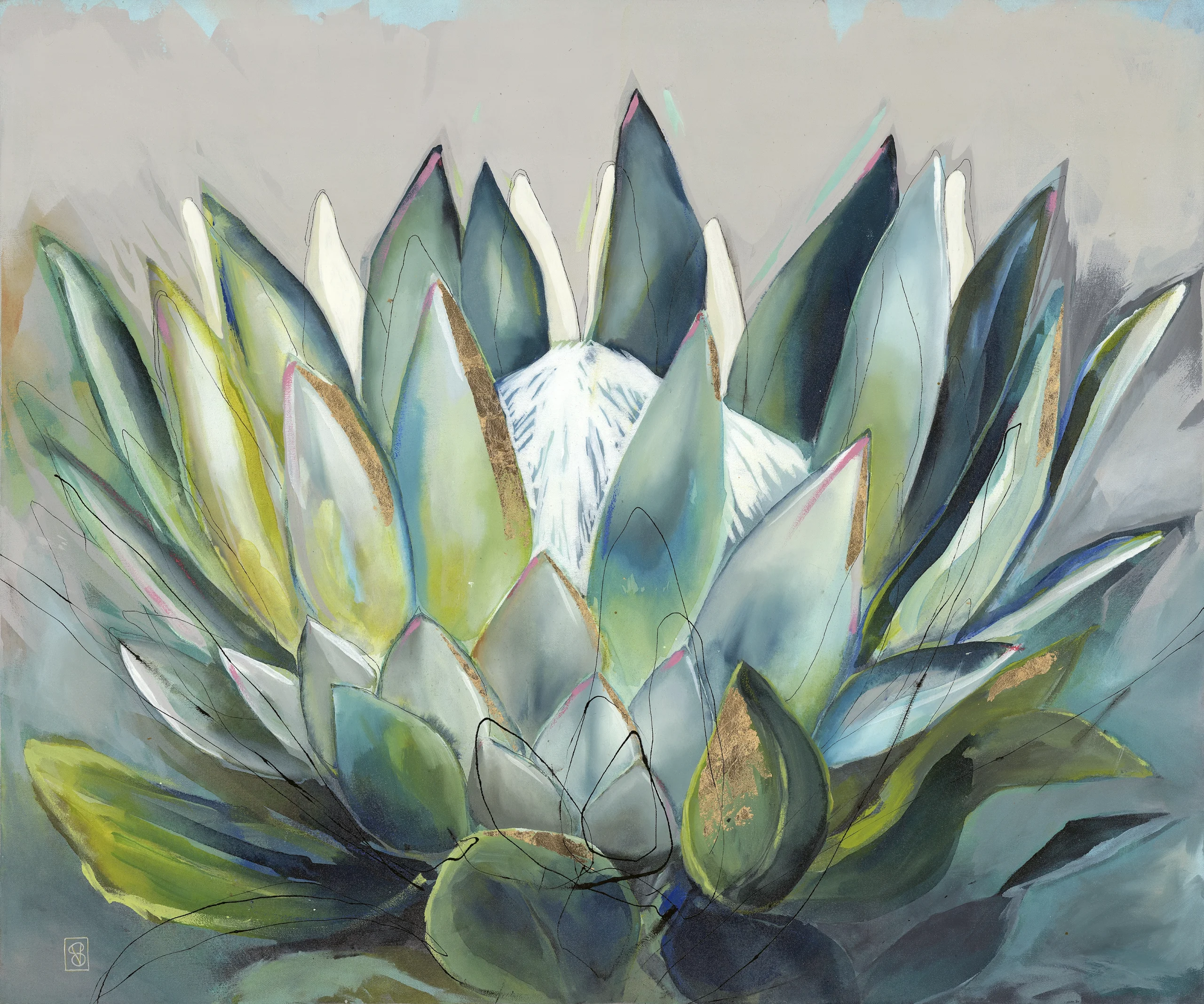 Vicky Sanders Collection VS08 Proteas print, Orms Printroom